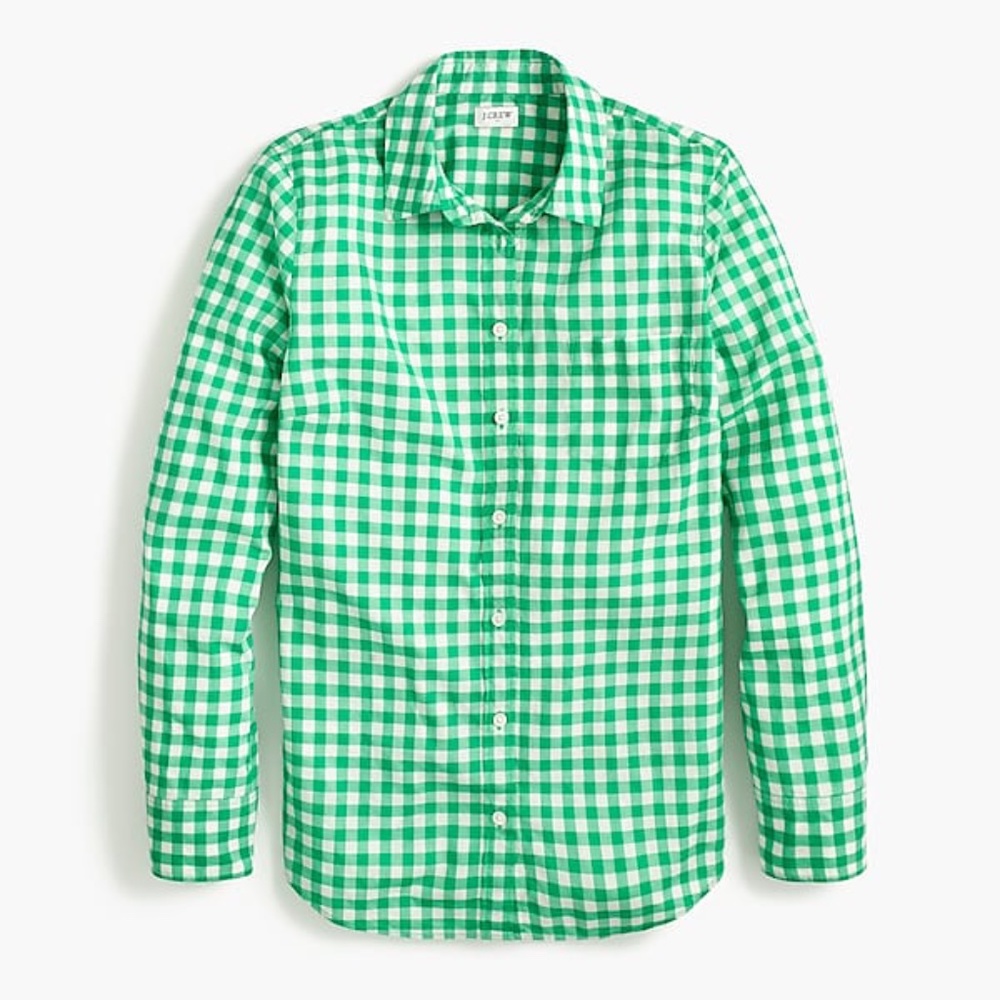 J. Crew Factory Gingham Shirt - Perfect Fit - L